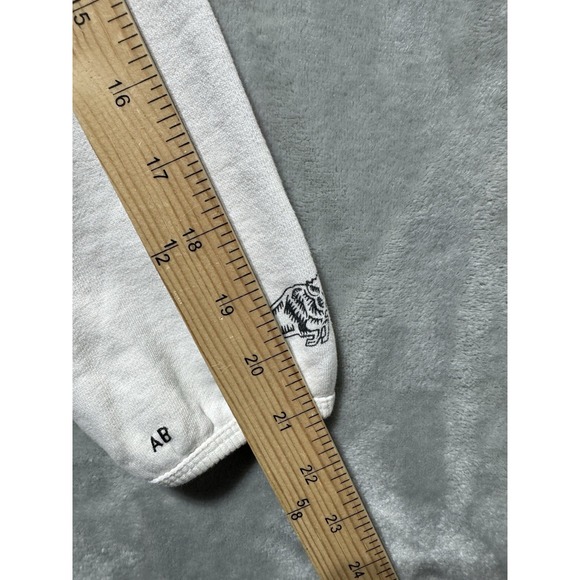 Scotch & Soda Buffalo Print Crewneck Sweatshirt Size M Off White Bison AB Logo - Picture 8 of 9